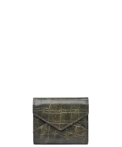Urban Expressions Layla Croc Wallet 16733C OLIVE